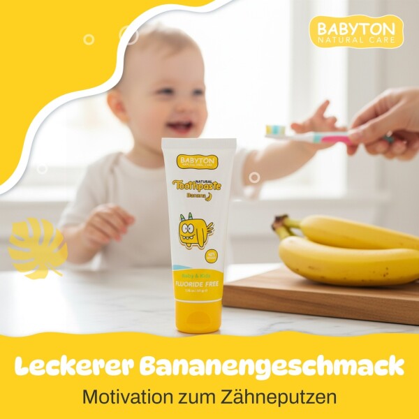 Babyton Natural Toothpaste Tropical Flavor, SLS/Fluoride/Paraben Free 50ml