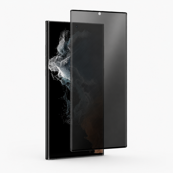 prio 3D Anti-Spy Tempered Glass for Samsung S22 Ultra black