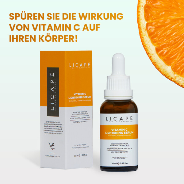 Licape® Vitamin C Serum Face | 30ml | High-dose hyaluronic serum