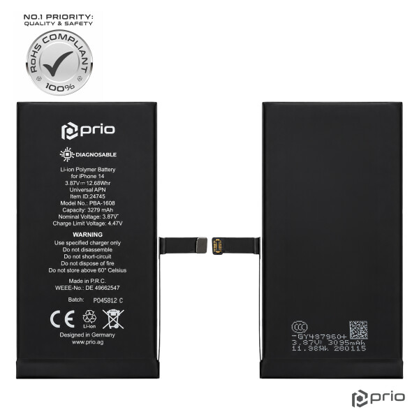 prio Diagnosable Battery for iPhone 14
