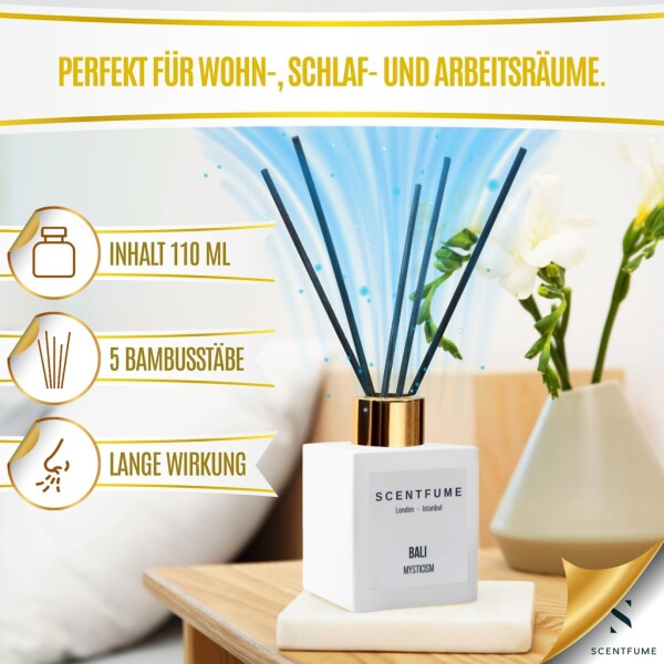 Raumduft mit Duftstäbchen, Diffuser, Fernöstliche Pflanzen, Maiglöckchen, 110 ml