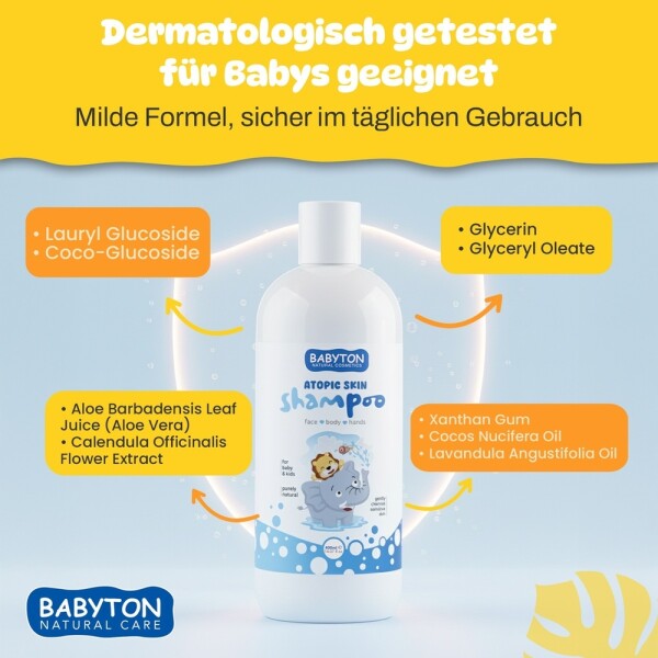 Babyton Baby Shampoo | Gentle organic care for sensitive skin 400ml
