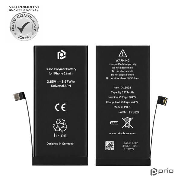 prio Batteria per iPhone 12 mini (Universal APN)
