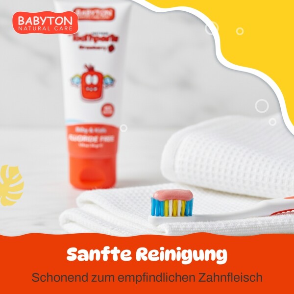 Babyton Natural Toothpaste Tropical Flavor, SLS/Fluoride/Paraben Free 50ml