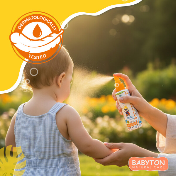 Babyton Children's Sunscreen Spray SPF 30 | Waterproof, Natural & Gentle for Babies