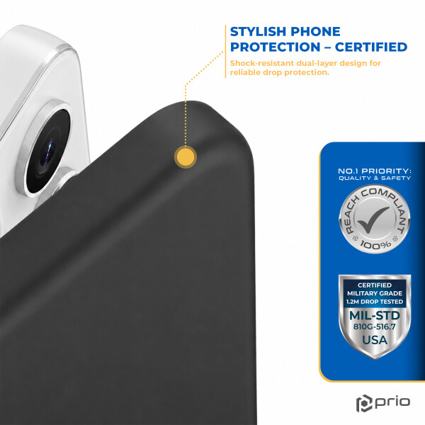 prio Liquid Silicone Case for iPhone 12 mini black