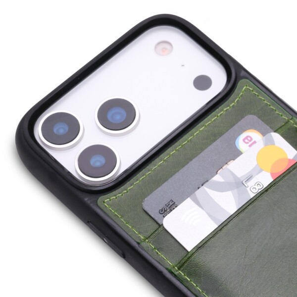 Wachikopa Leder Handyhülle für iPhone 17 Pro Max mit Kartenfach Schutz