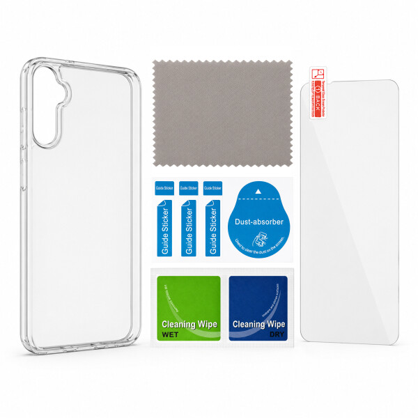 beclad. Kit de inicio (funda transparente + protector de pantalla) para Samsung Galaxy A05s transparente