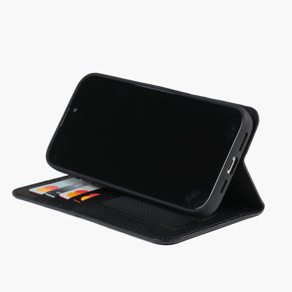 Funda de piel Wachikopa compatible con iPhone 16 Pro con ranura para tarjetas