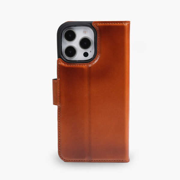 Funda de piel Wachikopa compatible con iPhone 16 Pro con ranura para tarjetas