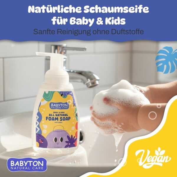 Babyton Natuurlijke Schuimzeep voor Kinderen 350 ml | Mild, Veganistisch & Parabenenvrij
