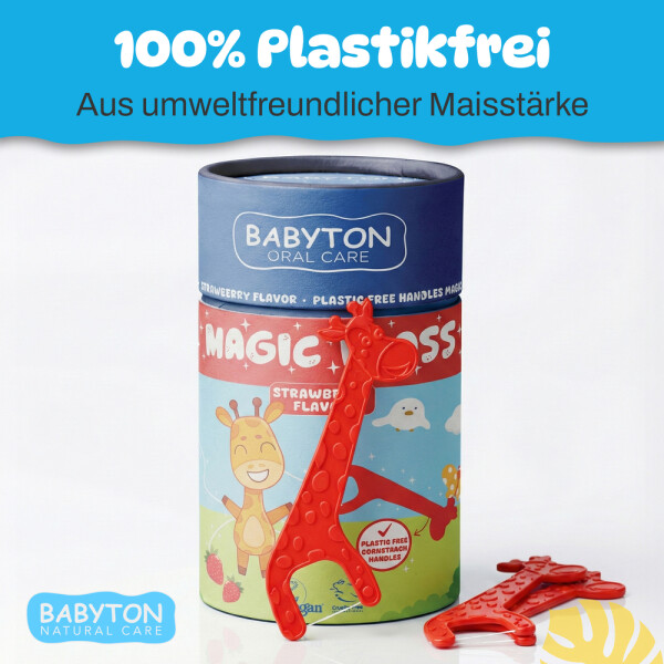 Babyton Magic Baby Dental Floss – 30 Gentle Floss Picks, BPA & PVC Free