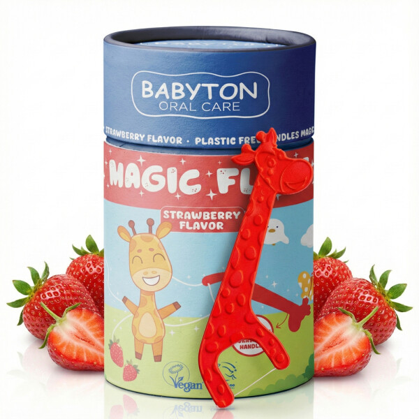 Babyton Magic Baby Dental Floss – 30 Gentle Floss Picks, BPA & PVC Free