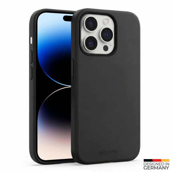 prio Silikonschutzhülle MAG für iPhone 14 Pro schwarz | Case, Cover, Oberschale, Gehäuse