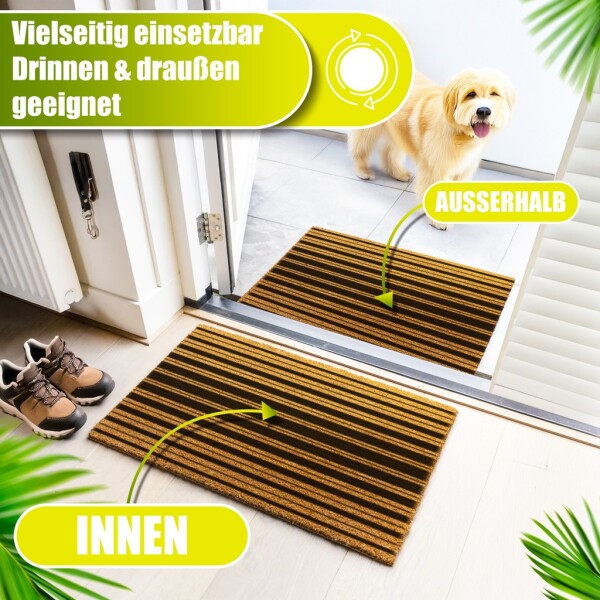 Decovetro® Coconut Mat Doormat | 40x60 cm | 100% natural coconut fibers