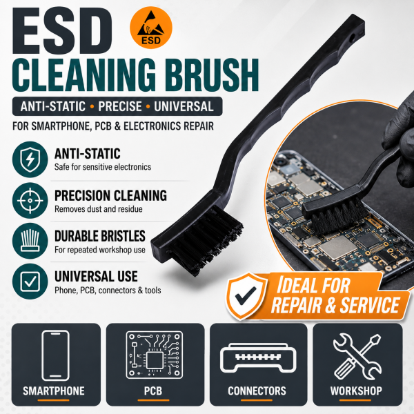 ESD Reinigungsbürste für Elektronik Handy Reparatur | Antistatisch &amp; Präzise