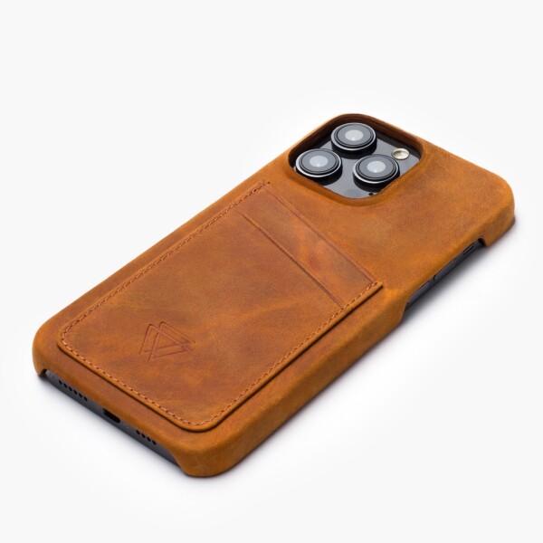 Wachikopa Full Wrap Lederhülle iPhone 14 Plus mit Kartenfächern