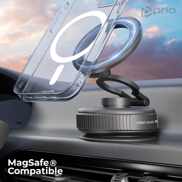 prio Magnetic Car Phone Holder for Windshield & Dashboard