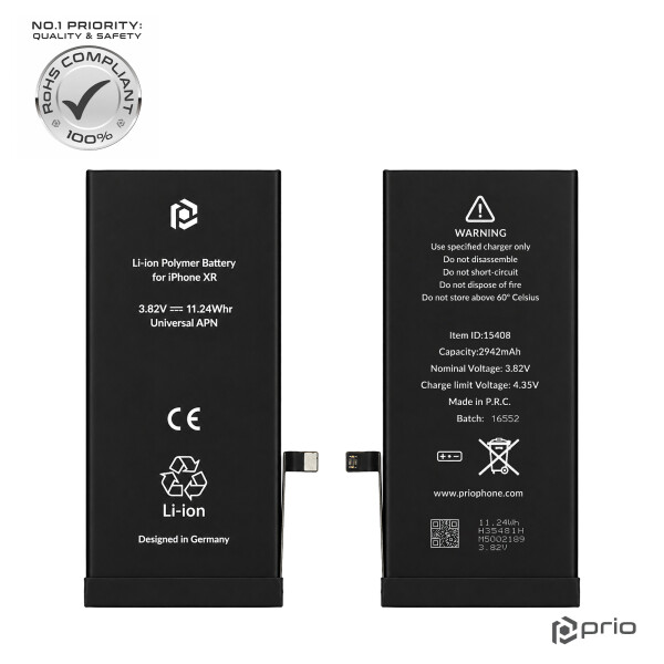 prio Batterij voor iPhone XR (Universele APN)