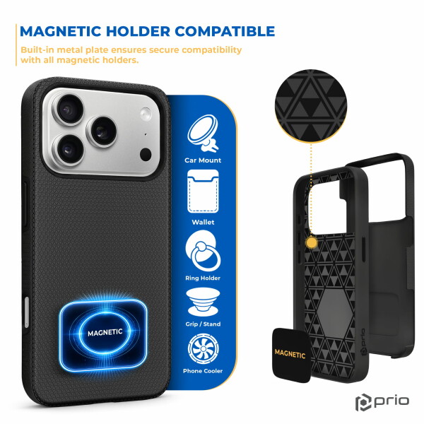 Ochranný kryt Prio pro iPhone 18 Pro Max / 17 Pro Max černý
