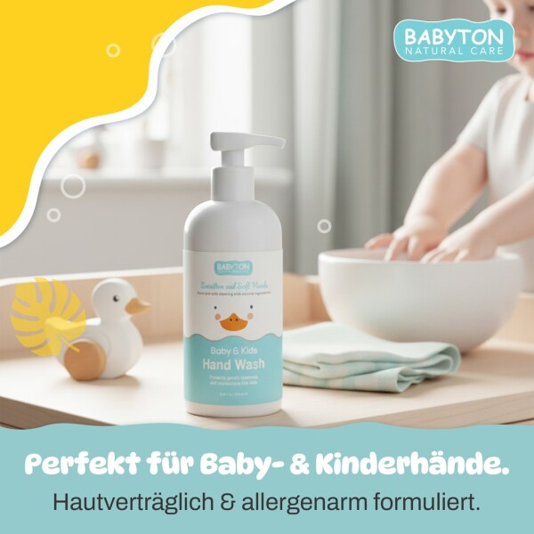 Babyton Hand Wash 250ml | Gentle, Moisturizing, Paraben-free, Fragrance-free