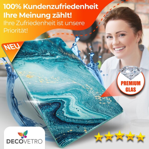 Planche à découper en verre Decovetro | 40 x 30 cm | Facile à nettoyer
