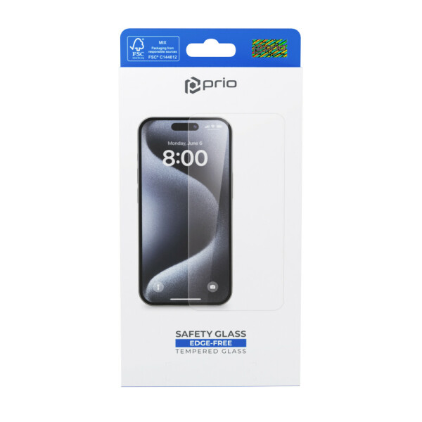 prio Tempered Glass Screen Protector for iPhone 16e clear