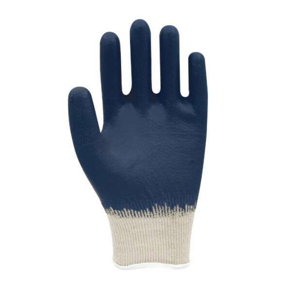 Beybi | 12 pairs of work gloves - cotton, 3/4 nitrile coated