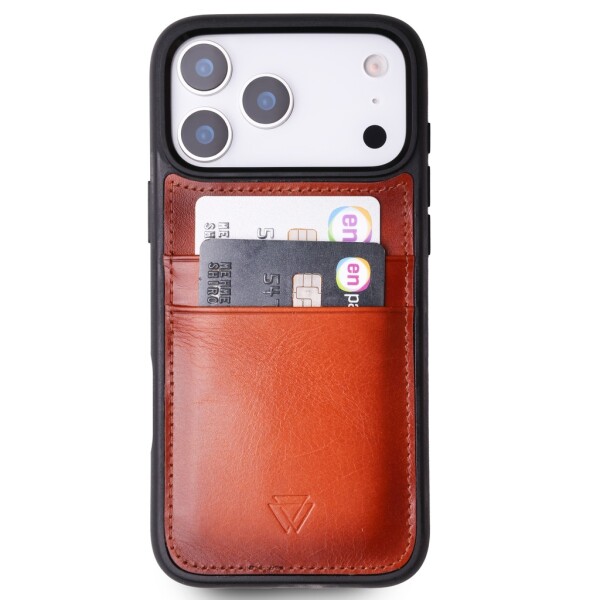Wachikopa Leder Handyhülle für iPhone 17 Pro mit Kartenfach & Schutz