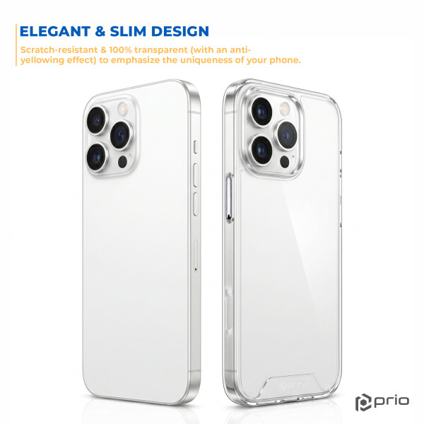 prio Schutzhülle für iPhone 17e / 16e, transparent