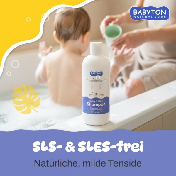 Babyton Baby Shampoo 400ml – Tear-free, SLES & Paraben-free, Vegan & Gentle