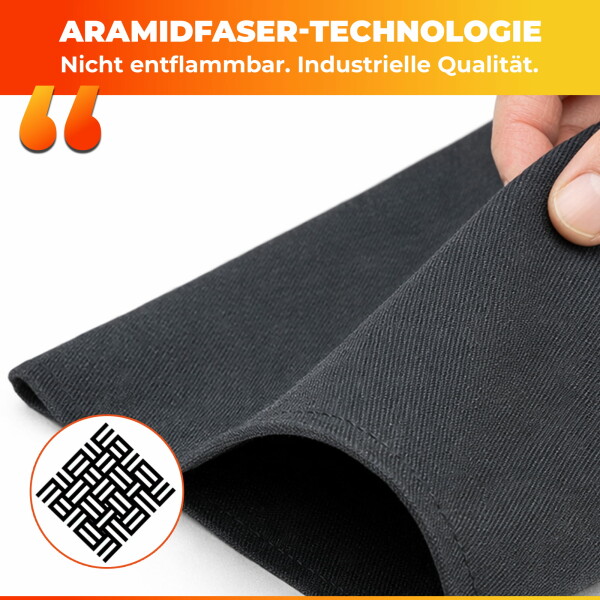 FireMat Black Edition Fireproof Mat 60x70cm | Heat Protection Mat