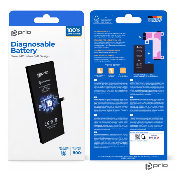 prio Diagnosable Battery for iPhone 13 mini