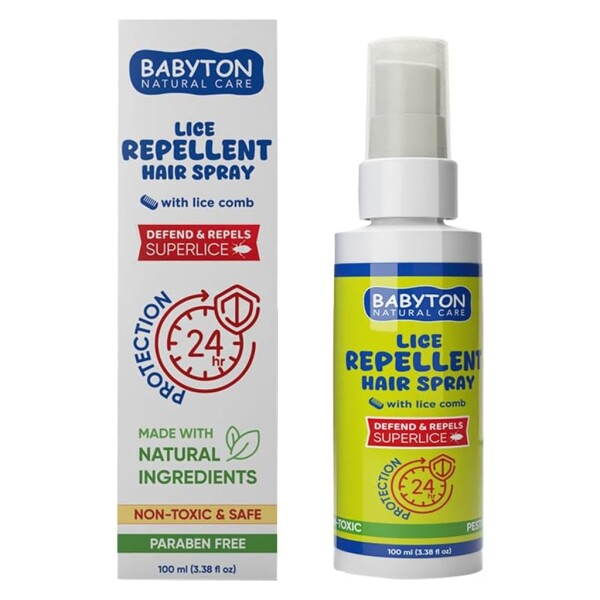 Babyton Lice Repellent Hair Spray & Comb