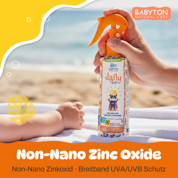 Babyton Children's Sunscreen Spray SPF 30 | Waterproof, Natural & Gentle for Babies