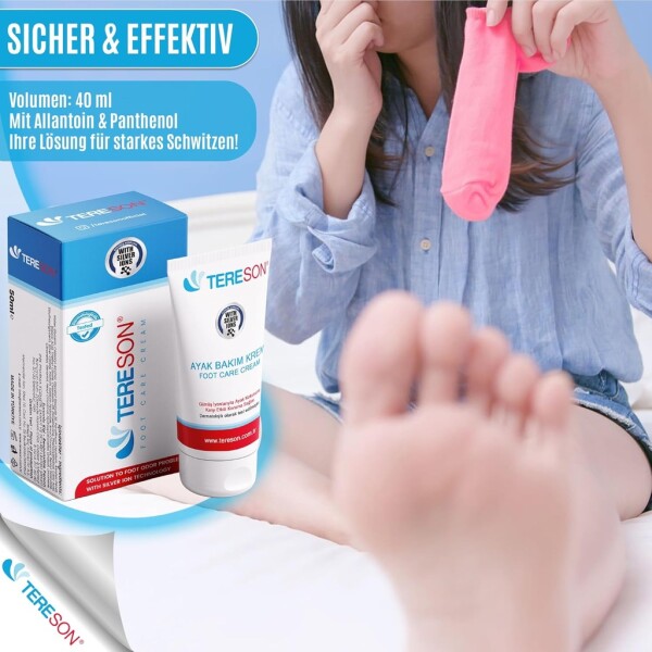Crème pour les pieds Tereson® 50 ml, Élimine les odeurs de pieds, Remède efficace contre les odeurs de pieds