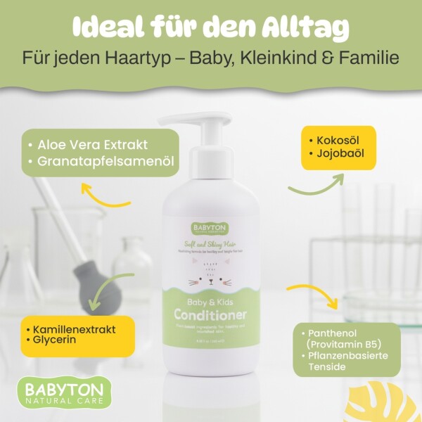 Babyton Baby & Kids Conditioner 250ml | Gentle, Nourishing, Organic & Vegan