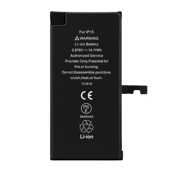 Diagnosable High-Capacity 3640mAh Battery for iPhone 15