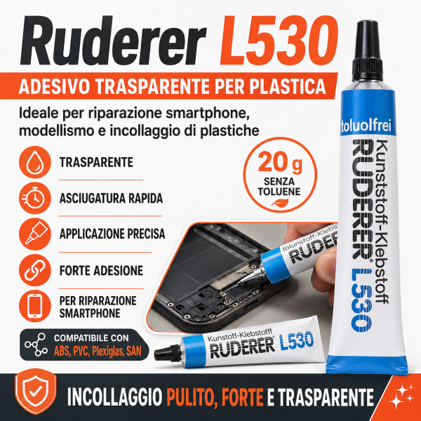 Ruderer L 530 industrieller Handy Reparatur / Kunststoffkleber, Modellbaukleber