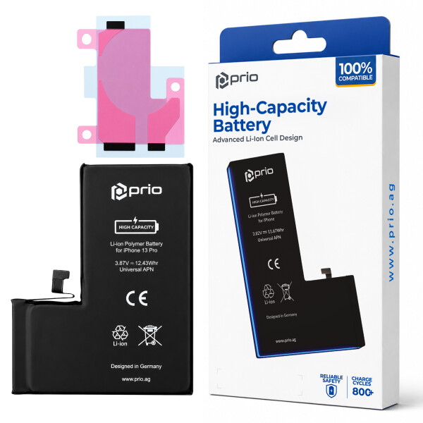 Batería de alta capacidad prio para iPhone 13 Pro (3210 mAh) - APN universal -