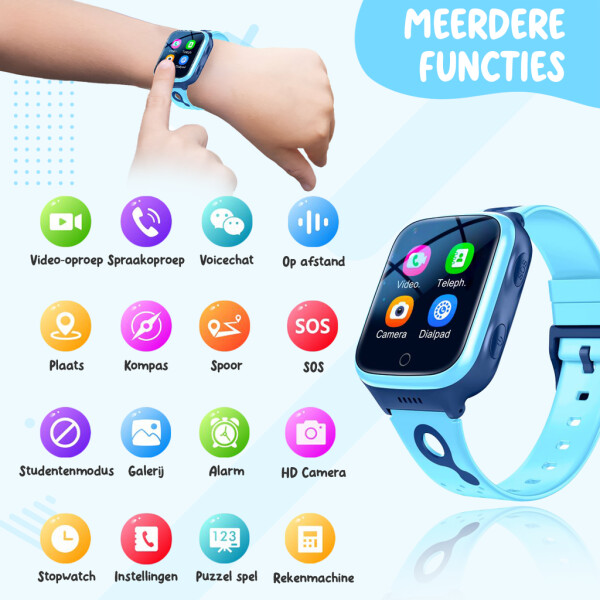 UFUZON Ishiva Kids Smartwatch with 4G GPS Tracker and Phone, IPX7 Waterproof