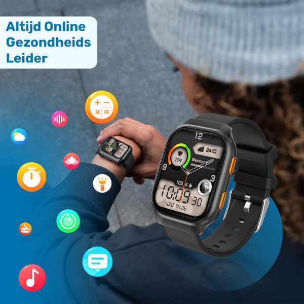 UFUZON Ishiva Smartwatch 1.96 inch AMOLED HD Display for with Bluetooth telephony