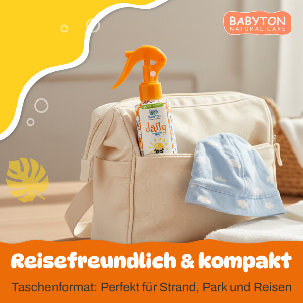Babyton Children's Sunscreen Spray SPF 30 | Waterproof, Natural & Gentle for Babies