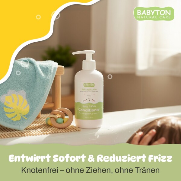 Babyton Baby & Kids Conditioner 250ml | Gentle, Nourishing, Organic & Vegan