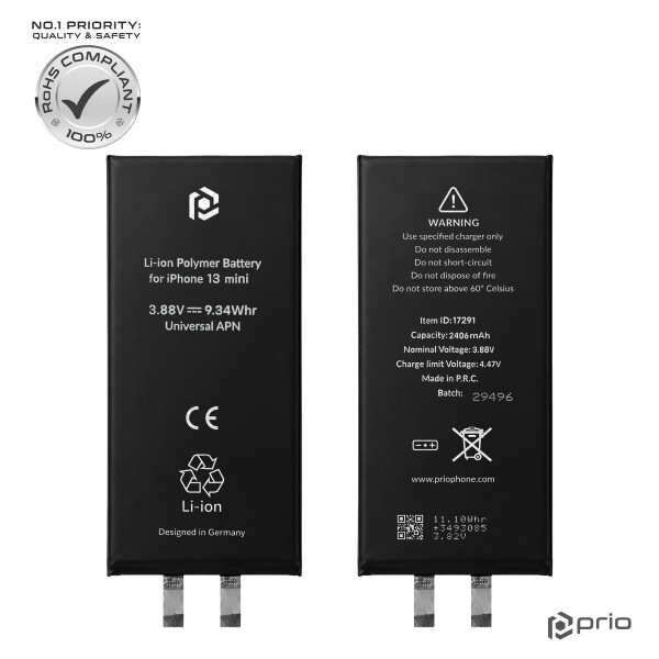 Batería Prio para iPhone 13 mini (sin cable flexible)