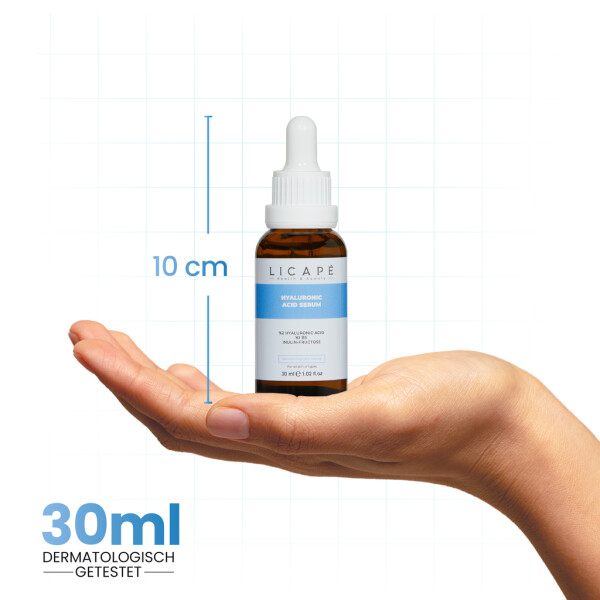 Licape® Hyaluronic Acid Serum | 30 ml | 2% Hyaluronic Acid & Vitamin B5 | Vegan