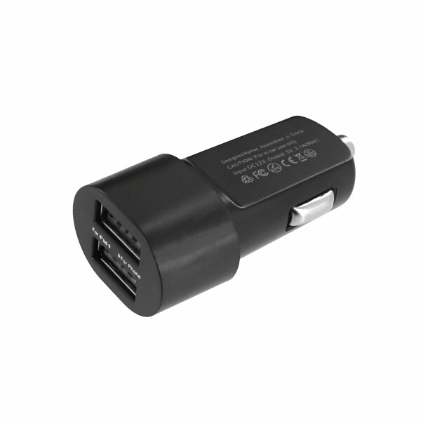 Mymax Zigarettenanzünder Ladegerät 3.1A Dual USB Adapter Schwarz