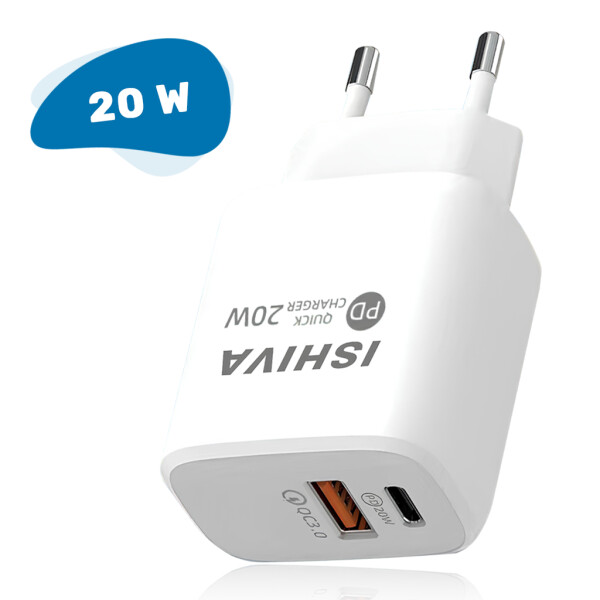 UFUZON Ishiva USB C Adapter Charger USB Plug - 20W Fast Charger