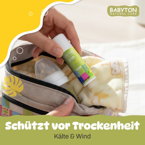 Babyton Lip Balm for Children 5g | Plant-based, Paraben-free, Strawberry
