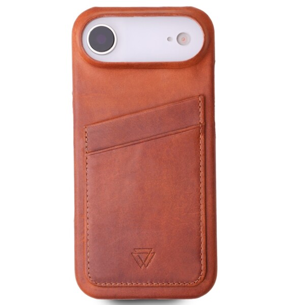 Capa de couro Wachikopa Full Wrap para iPhone 17 Air com compartimentos para cartões.